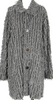 JURGEN LEHL Grey Alpaca Mixed Shaggy Knit Long Coat