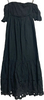 LILY BROWN JAPAN. Black Cotton Cutwork Dress