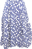 Hannoh Wessel. Paris. Pleated Polka Dot  A-Line Cotton Knee Length Skirt