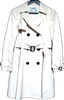 Rirandture Japan. Pink & Beige Double-Breasted Belted Trench Coat
