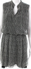 Rag & Bone NY. Silk Polka Dot Blouson V-Neck Sleeveless Dress
