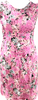 Prada ITALY. Pink Abstract Floral Silk Print Sheath Dress w/ Tie Waist