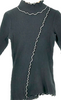 UNITED TOKYO JAPAN. Black Cut/Sewn Ribbed Poly Blend Shirt