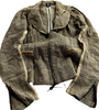 Tricot Chic (Hysteric Glamour, no Label) JAPAN. Vintage 2000s Cotton Tweed Zipper Distressed Tweed Jacket
