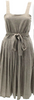Max Mara ITALY. Brown Sleeveless Square Neck Overall Dress