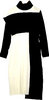 UNITED TOKYO JAPAN. BlackxIvory Nylon/Cotton Knit Dress