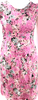 Prada ITALY. Pink Abstract Floral Silk Print Sheath Dress w/ Tie Waist