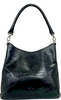 HIROFU JAPAN. Black Distressed Leather H Logo Shoulder Bag