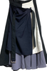 UNITED TOKYO JAPAN. Black/Cream Color Belting Docking Skirt