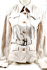 PRADA ITALY. Vintage Cream Belted Cotton Safari-Style Jacket