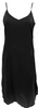The Drop Japan. Black  V Neck Sleeveless Full Length Slip Dress