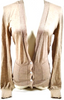 Hermes Paris. Beiges/Grays Cashmere/Silk Cardigan Style Top