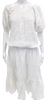 RHODE  Maxi Bohemian White Square Neck Short Sleeve Dress