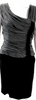 Alberta Ferretti Italy. Gray Textured One Sleeve Ruched Zip Pencil Dress