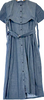 UNITED TOKYO Japan. Indigo Cotton Blend Belted Dres