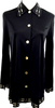 Fendi Italy. Black Rayon Long Sleeve Top