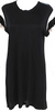 Rag & Bone NY. Black Knit Striped Short Sleeve Tee Shirt Dress