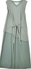 PUBLIC TOKYO JAPAN. Vintage Cut/Sewn Gray/Green Dress