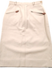 Hermes Paris. Vintage Beige Wool, Nylon, Polyurethene Skirt