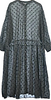 Spick and Span Japan. Black (Dot Pattern) Semi-Sheer Shirt Dress