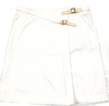 Chanel Paris. Vintage White Cotton Belted Logo Skirt