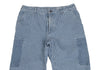 Mademoiselle NON NON JAPAN. Indigo, White Hickory Stripe Jeans
