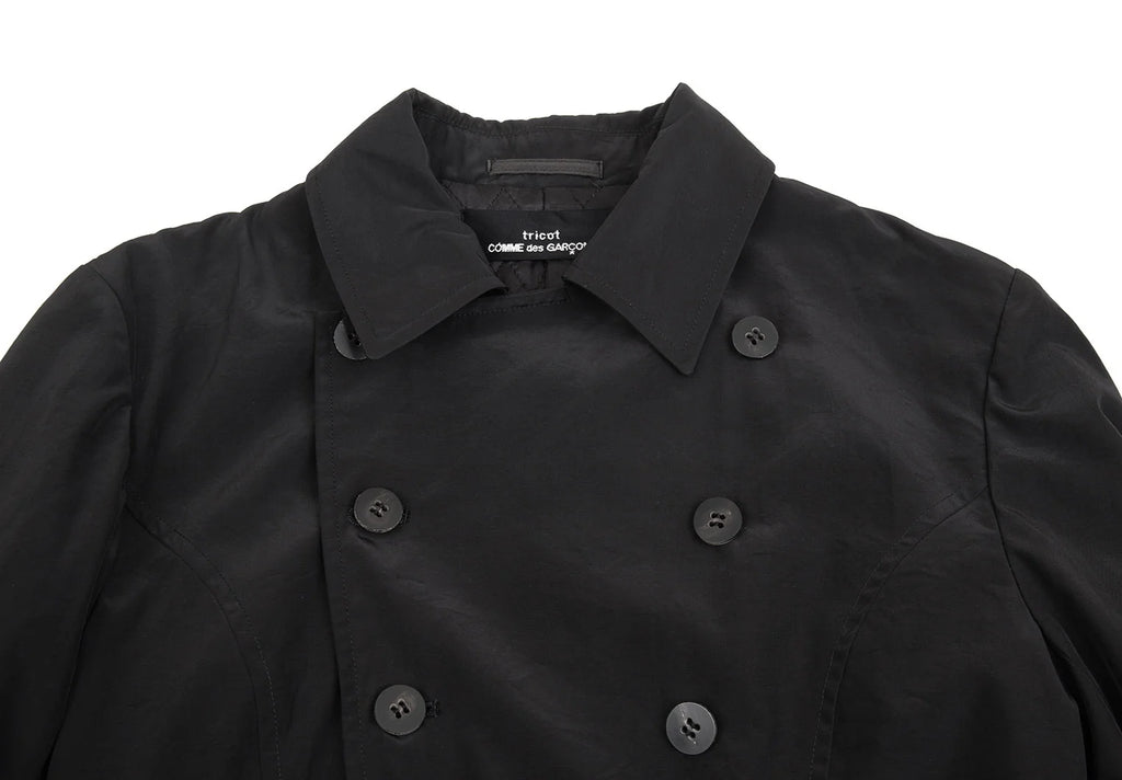 COMME des GARCONS JAPAN. TRICOT. Black Quilting Lining Cropped Short Jacket
