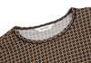 mila schon Black, Mustard, White Grid Geometric Print Stretch Shirt & Skirt Suit, or Separates