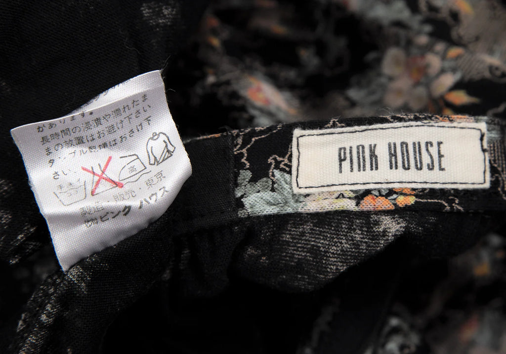PINK HOUSE JAPAN. Multi-Color Flower Pattern Print Cotton Skirt