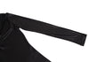 JEAN PAUL GAULTIER PARIS. Black Gather Neck Shiny Top