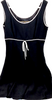 Fendi Italy. Black w/White Accents Acetate Rayon Cupro Dress