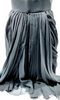 Chanel PARIS. Vintage Black Silk Pleats Skirt