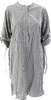 DONNA KARANA Pure DKNY.  Cotton Gingham Crew Neck Long Sleeve Dress