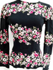 DOLCE&GABBANA ITALY. Black Rayon Floral Top