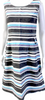 Courreges Paris. Black Striped Sleeveless  A-Line Shift Dress