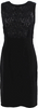 Valentino Roma Italy. Black Sheath Sleeveless Round Neck Zip Midi Dress