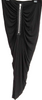 Givenchy Paris. Black Rayon Gathered, Ruched, Skirt, w/Zipper AccentS