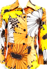 Dolce & Gabbana Italy. Orange Cotton Rayon Floral Blouse/Top