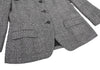JIL SANDER Black, White Wool Glen Plaid Check Jacket