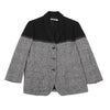 JIL SANDER Black, White Wool Glen Plaid Check Jacket