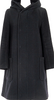 ISSEY MIYAKE JAPAN. zucca, Navy Wool Hooded Car Coat