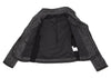HIROKO KOSHINO  HIROKO BIS JAPAN. Piping Stitched Black Shawl-collar Jacket