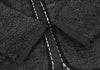 HIROKO KOSHINO  HIROKO BIS JAPAN. Piping Stitched Black Shawl-collar Jacket