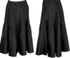 Hiroko Bis Japan. Black PolyTech Pleat Switching Skirt