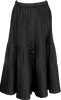 Hiroko Bis Japan. Black PolyTech Pleat Switching Skirt