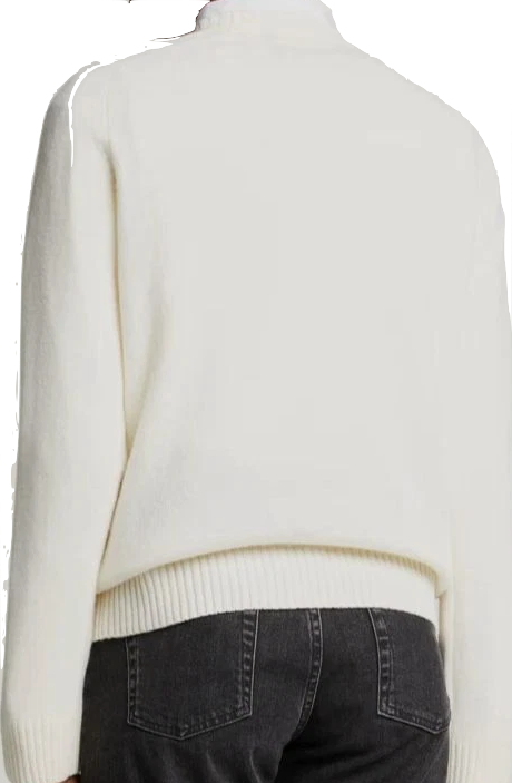 HommeGirls NEW W/TAGS. Beige Cashmere Wool Crewneck Sweater Top