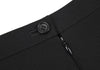 COMME des GARCONS JAPAN. TRICOT. Wool Black Gabardine Tuck & Dart Design Skirt