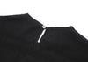 YOHJI YAMAMOTO JAPAN. Y's for living Black Cotton Stripe Woven Short Sleeve Keyhole Back Accent Dress