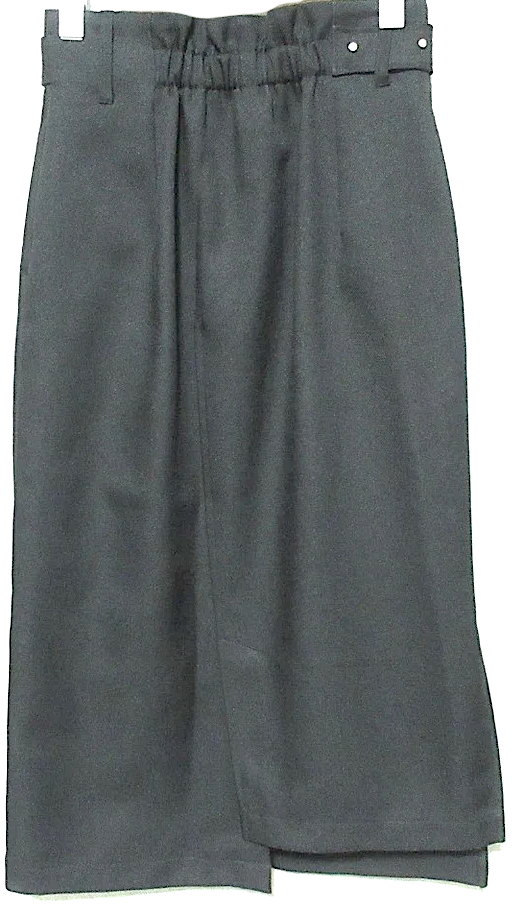 UNITED TOKYO JAPAN. Black Random Slit Tight Long Skirt