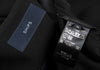 SHIPS JAPAN. Black Collarless Belted Wrap Poly Coat
